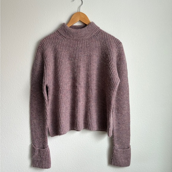 Topshop Sweaters - Topshop Cropped Mock Neck Sweater Mauve US 10